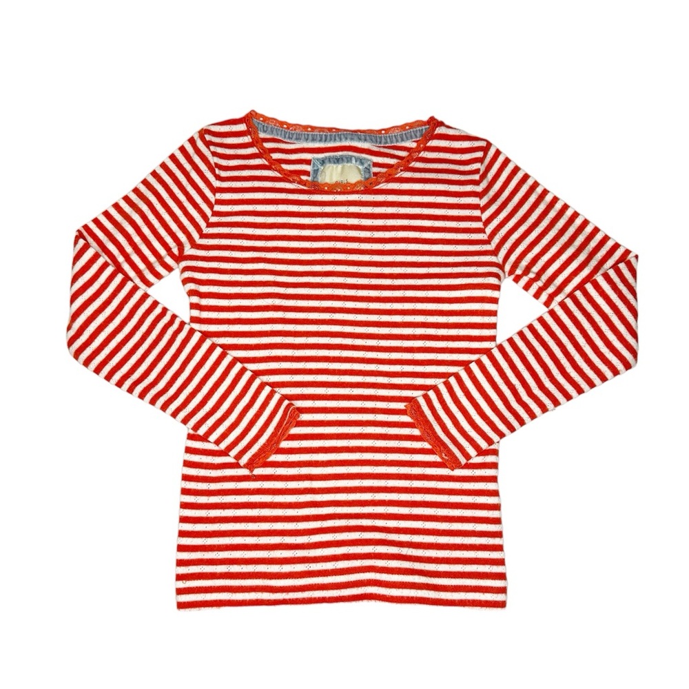 Boden Pointelle Long Sleeve Shirt Size 5-6Y